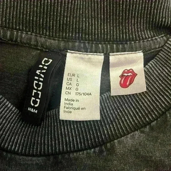 H & M DIVIDED ROLLING STONES GRAPHIC TEE - Picture 2 of 2